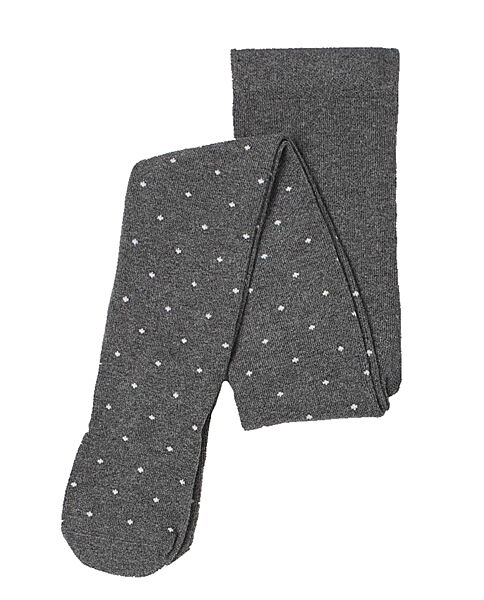 Колготки бавовняні з принтом для дівчинки H&M 1001437-001 сірий