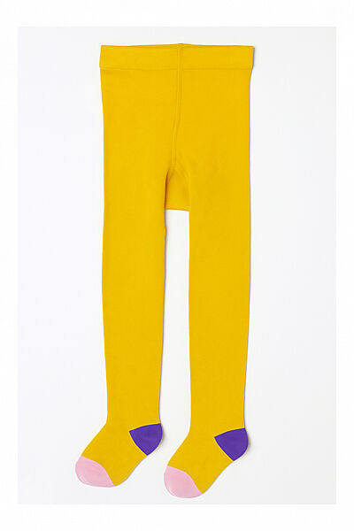 Колготки трикотаж бавовняні для дівчинки H&M 0619739-5 жовтий