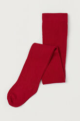 Колготки трикотаж бавовняні однотонні для дівчинки H&M 0619739-066 червоний