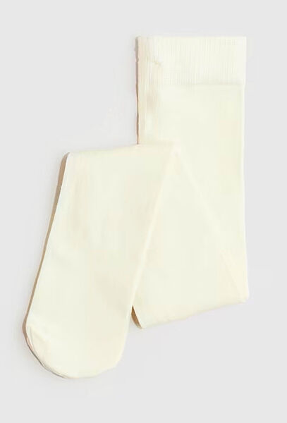 Колготки бавовняні однотонні для дівчинки H&M 0293433-050 молочний