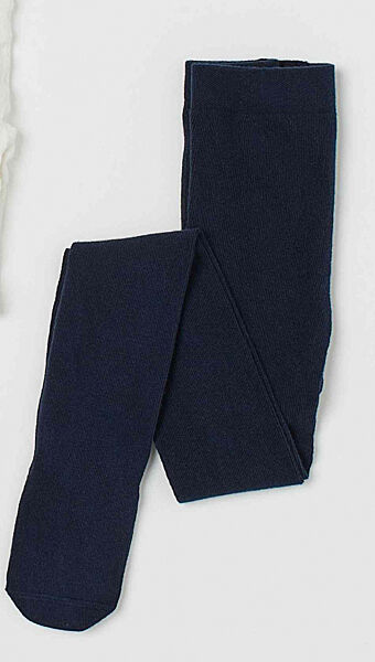 Колготки бавовняні однотонні для дівчинки H&M 0665542013 темно-синій