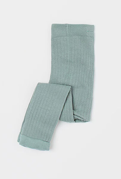 Лосини бавовняні в рубчик для дівчинки H&M 0890039-003 зелений
