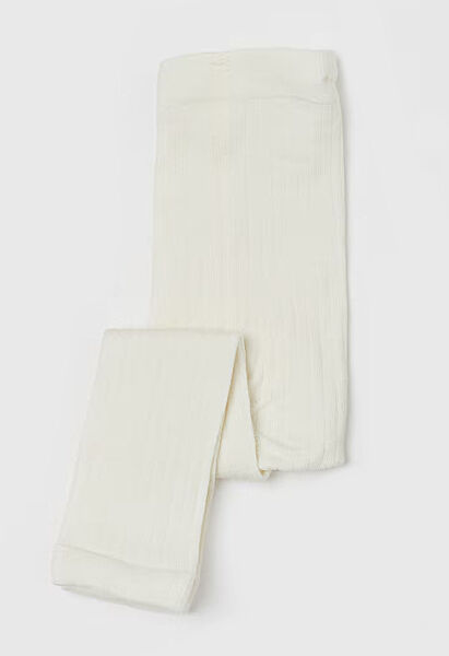 Лосини бавовняні в рубчик для дівчинки H&M 0890039-001 молочний