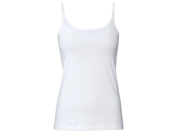 Майка натільна із вузькими бретелями для жінки Esmara LYCRA 369947 білий
