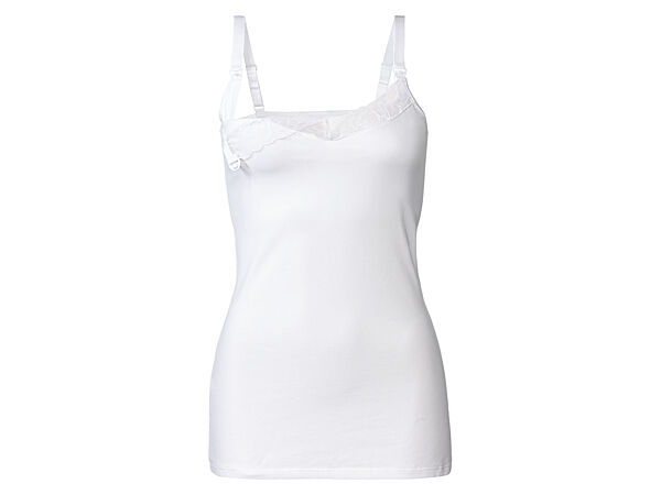 Майка для мам-годувальниць з вшитим топом для жінки Esmara LYCRA 499415 білий