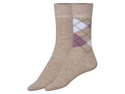 Шкарпетки трикотаж високі набір 2 пари для жінки Esmara LYCRA 464401 бежевий