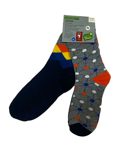 Шкарпетки трикотаж високі набір 2 пари для жінки Lidl LYCRA 464602 Різнобарвний