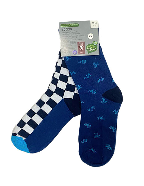 Шкарпетки трикотаж високі набір 2 пари для жінки Lidl LYCRA 464602 синій