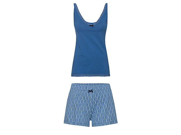 Піжама майка і шорти для жінки Esmara LIDL 380051 синій