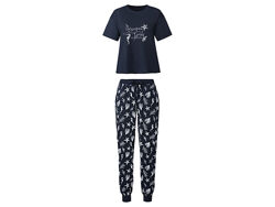 Піжама футболка і штани для жінки Esmara LYCRA 434926 темно-синій