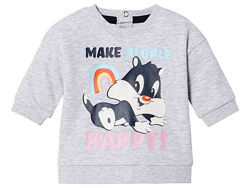 Світшот двунитка для дівчинки Disney Looney Tunes 412730 сірий