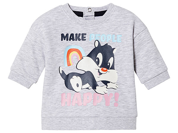 Світшот двунитка для дівчинки Disney Looney Tunes 412730 сірий