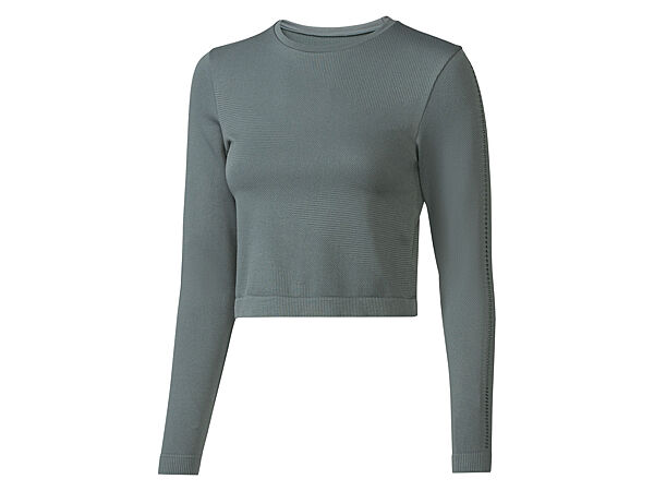Спортивний топ з довгими рукавами для жінки Crivit LYCRA 497415 зелений