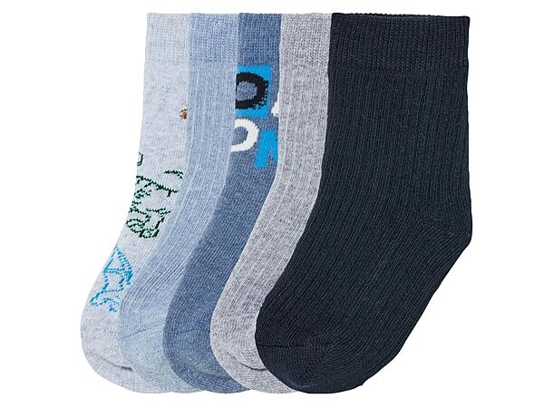 Термо-шкарпетки набір 5 пар махрові для хлопчика Lupilu LYCRA 456900 Різнобарвний