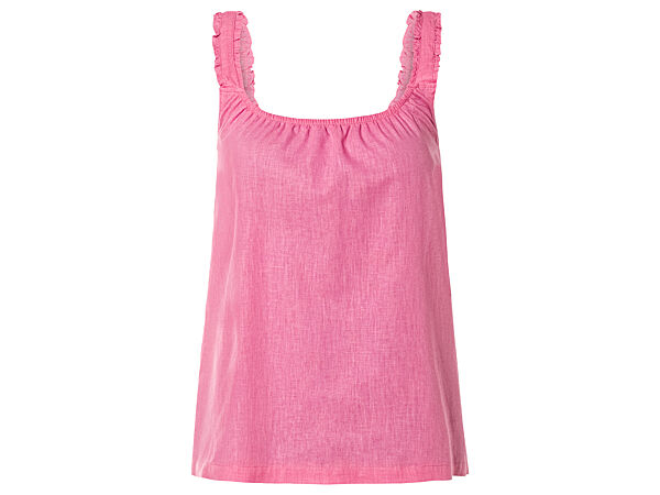 Топ із суміші льону та бавовни для жінки Esmara LIDL 442998 рожевий