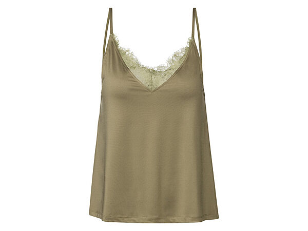 Топ з мереживом для жінки Esmara LYCRA 453547 хакі