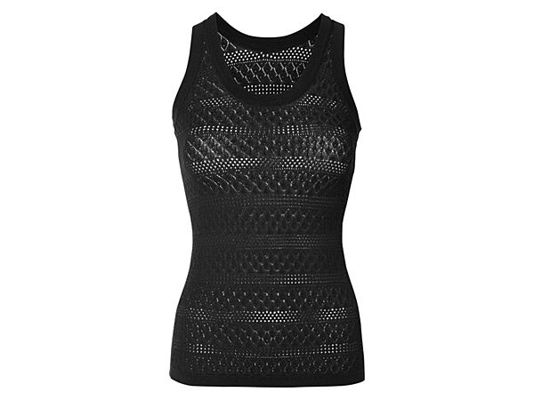 Топ з перфорованою вишивкою для жінки Esmara LIDL 442882 чорний