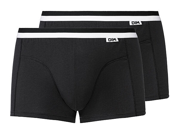 Труси -боксери набір 2 шт. для чоловіка DIM LYCRA D05H2 чорний