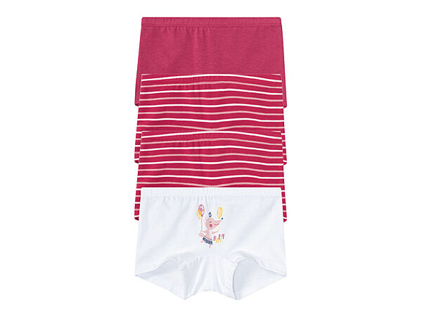 Трусики -боксери набір 4 шт. для дівчинки Lupilu LYCRA 387245 малиновий