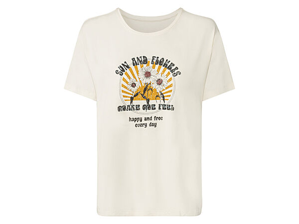 Футболка вільного крою для жінки Esmara LIDL 406625 білий