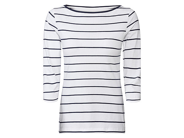 Футболка-лонгслів рукав 3/4 для жінки Esmara LYCRA 434943-1 білий