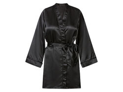 Халат атласний для жінки Esmara Dope Dyed 435606 чорний