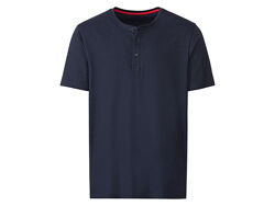 Піжамна футболка з планкою на гудзиках для чоловіка Livergy LIDL 449268 темно-синій