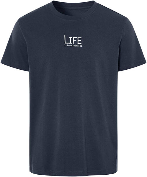 Футболка бавовняна з принтом для чоловіка Livergy LIDL 464212 темно-синій