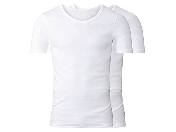 Футболка натільна бавовняна набір 2 шт. для чоловіка Livergy LYCRA 499675-н білий