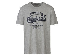 Футболка бавовняна з принтом для чоловіка Livergy LIDL 437583 сірий