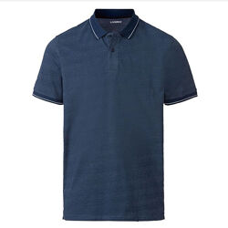 Футболка-поло з бавовняного піке для чоловіка Livergy LIDL 382021 темно-синій
