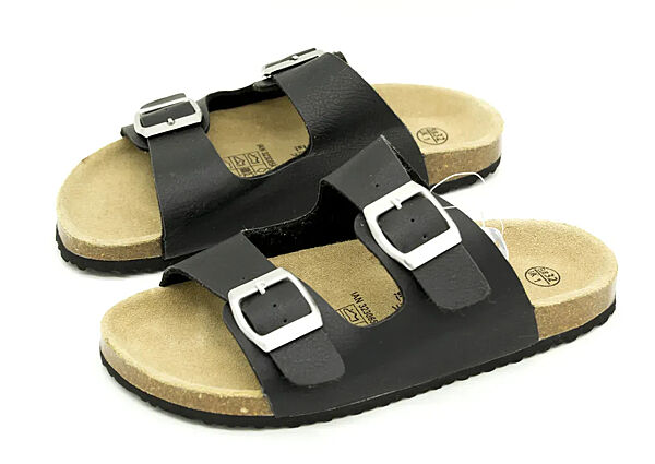 Шльопанці шкіряні ортопедичні для дівчинки Pepperts LIDL 323065 чорний