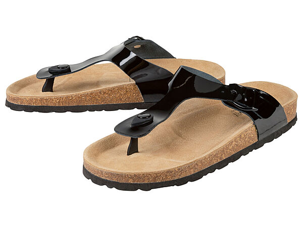 Шльопанці з анатомічною шкіряною устілкою для дівчинки Pepperts LIDL 327407 чорний