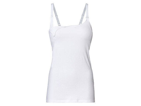 Майка для мам-годувальниць з вшитим топом для жінки Esmara LYCRA 435193 білий