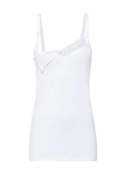 Майка для мам-годувальниць з вшитим топом для жінки Esmara LYCRA 370402 білий