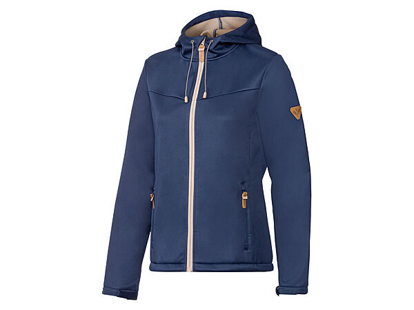 Куртка Softshell водовідштовхувальна та вітрозахисна для жінки Crivit BIONIC-FINISH ECO 358117 темно-синій