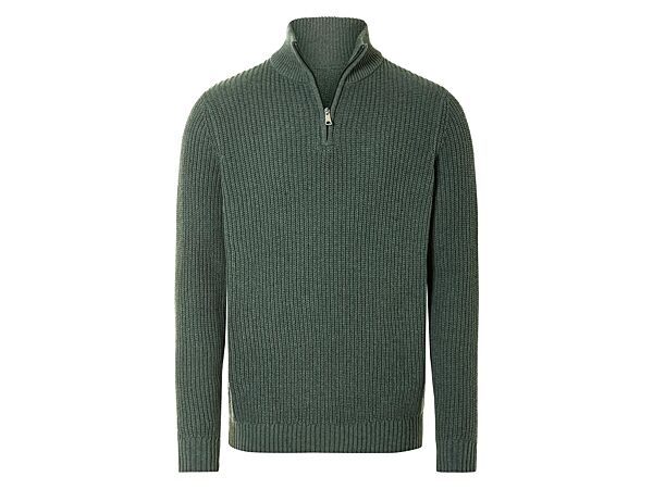 Свитер на блискавці для чоловіка Livergy LIDL 464185 зелений