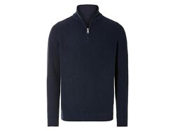 Свитер на блискавці для чоловіка Livergy LIDL 464185 темно-синій