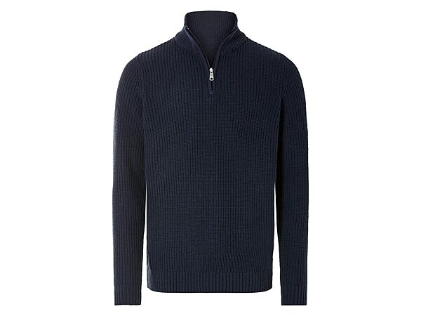 Свитер на блискавці для чоловіка Livergy LIDL 464185 темно-синій