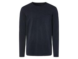 Футболка-лонгслів трикотажна з карманами для чоловіка Livergy LIDL 461474 темно-синій