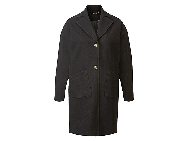 Пальто з імітацією вовни для жінки Esmara Dope Dyed 416862 чорний