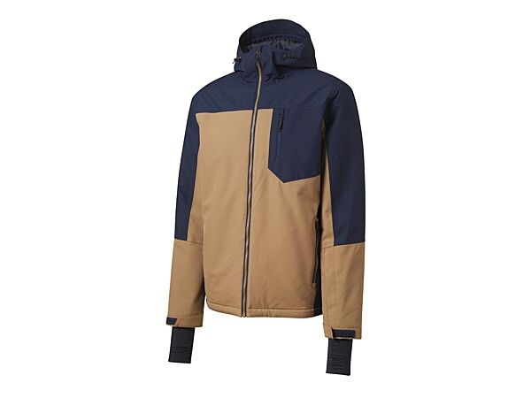 Термо-куртка лижна мембранна 3000мм для чоловіка Crivit THERMOLITE EcoMade 457460 бежевий