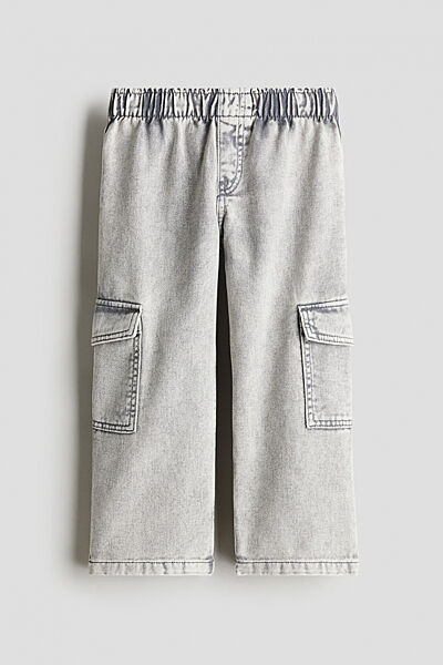 Штани cargo для дівчинки H&M wide leg 1249659-003 сірий