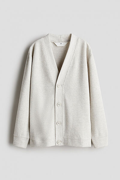 Кардиган рубчастої в&acuteязки для дівчинки H&M Livaeco 1266434-001 сірий