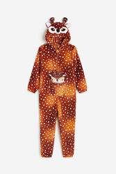 Піжама кігурумі іграшка для дівчинки H&M Animal Costume 1080517-010 коричневий