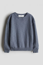 Джемпер бавовняний в&acuteязаний для хлопчика H&M Loose fit 1264734-005 сірий