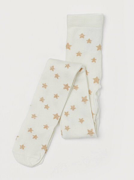 Колготки з люрексовою ниткою для дівчинки H&M 0619739-064 білий