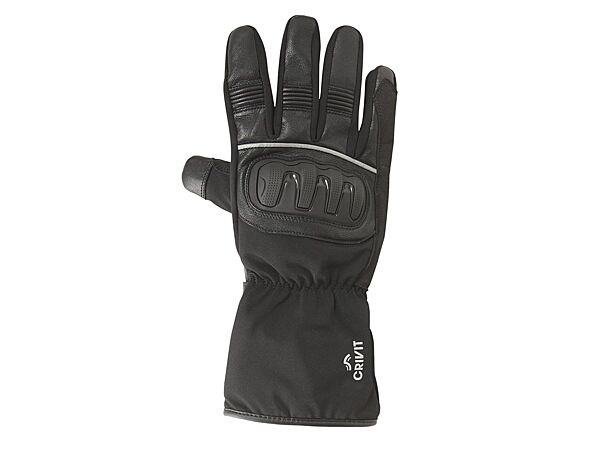 Моторукавички з захистом і світвловідбивачами для чоловіка Crivit 3M Thinsulate 464531 чорний