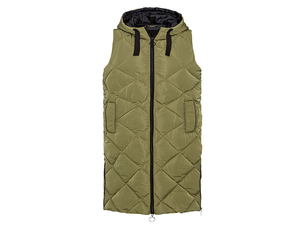 Теплий жилет подовжений для жінки Esmara BIONIC-FINISH ECO 378057 хакі