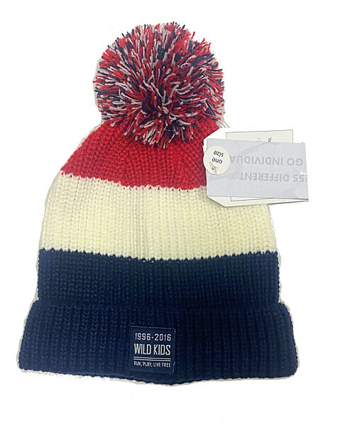 Шапка в´язана з помпоном для хлопчика Fritz Nitzsche 241668 Різнобарвний